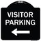 Signmission Designer Series-Visitor Parking 1, Black & White Heavy-Gauge Aluminum, 18" x 18", BW-1818-9872 A-DES-BW-1818-9872 - alternate 1
